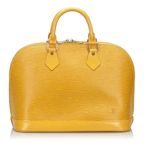 louis vuitton yellow epi leather alma satchel handbag|Louis Vuitton Alma pm black.